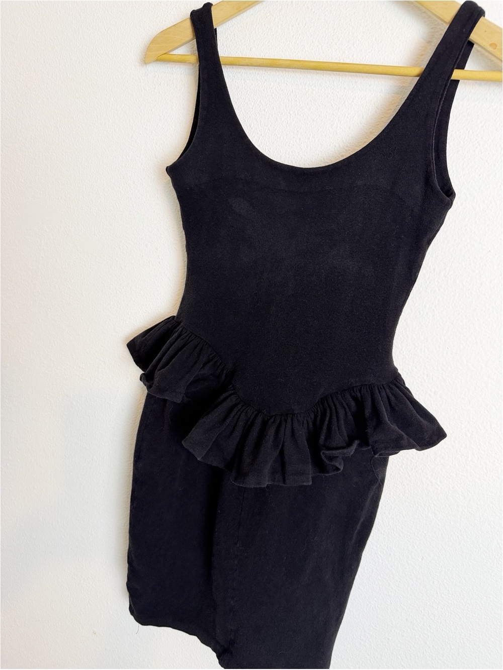 Vintage 80’s Betsey Johnson Punk Label Peplum Lace up Mini dress 4-6 - Picture 2 of 6